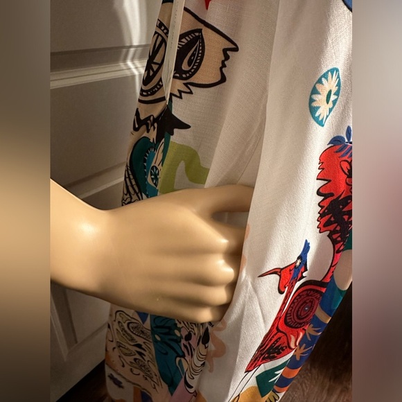 NIP-Le Soleil Graphic High Waisted Dress w/pockets - Picture 8 of 10